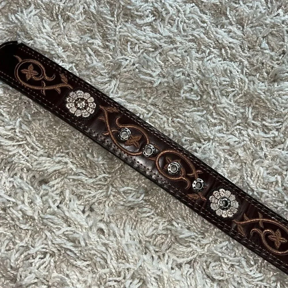 Hecho en Mexico Embossed Men’s Leather Belt, 32